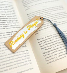 Wooden Bookmark 'Reading is Magic! ‘ Gabificent