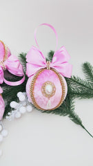Christmas Bauble Ornament - Pink - One Piece