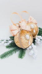 Christmas Baubles -Gold - One piece