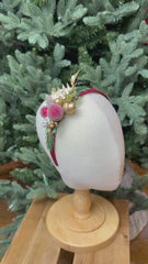 Christmas  Burgundy headband