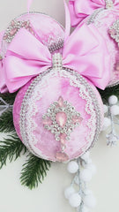 Christmas Bauble Ornament - Pink - One Piece