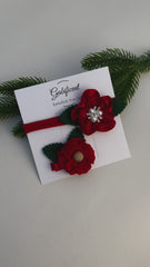 Christmas Hair Clip and headband set