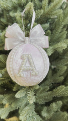 Personalised Christmas Bauble - Light Pink