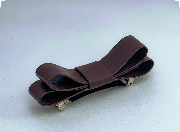 Barrette bow hair clip - Brown Faux Gabificent