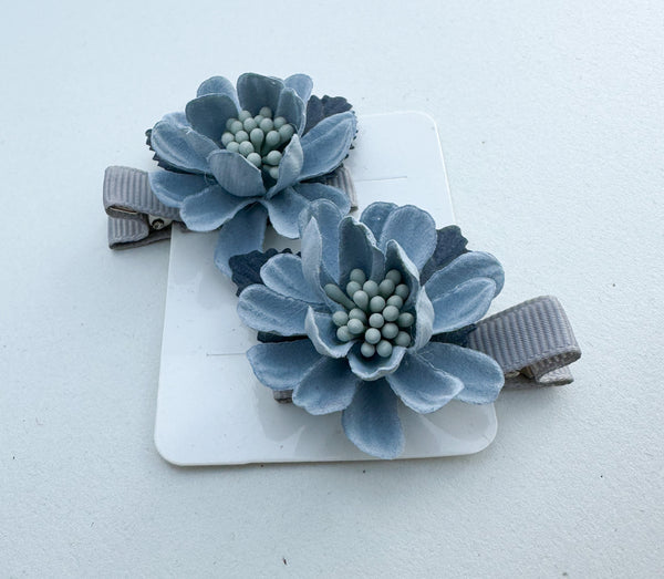 Hair clips “Blue flowers” Gabificent