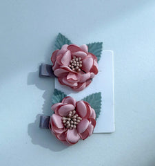 Hair clips “Pink flowers” Gabificent