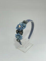 Headband with light blue flowers Gabificent