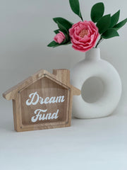 Wooden money box “Dream Fund” Gabificent